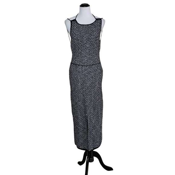 FREE PEOPLE Beach NWT Mindy Backless Midi Dress Women's Size Large Black Combo - Picture 12 of 12